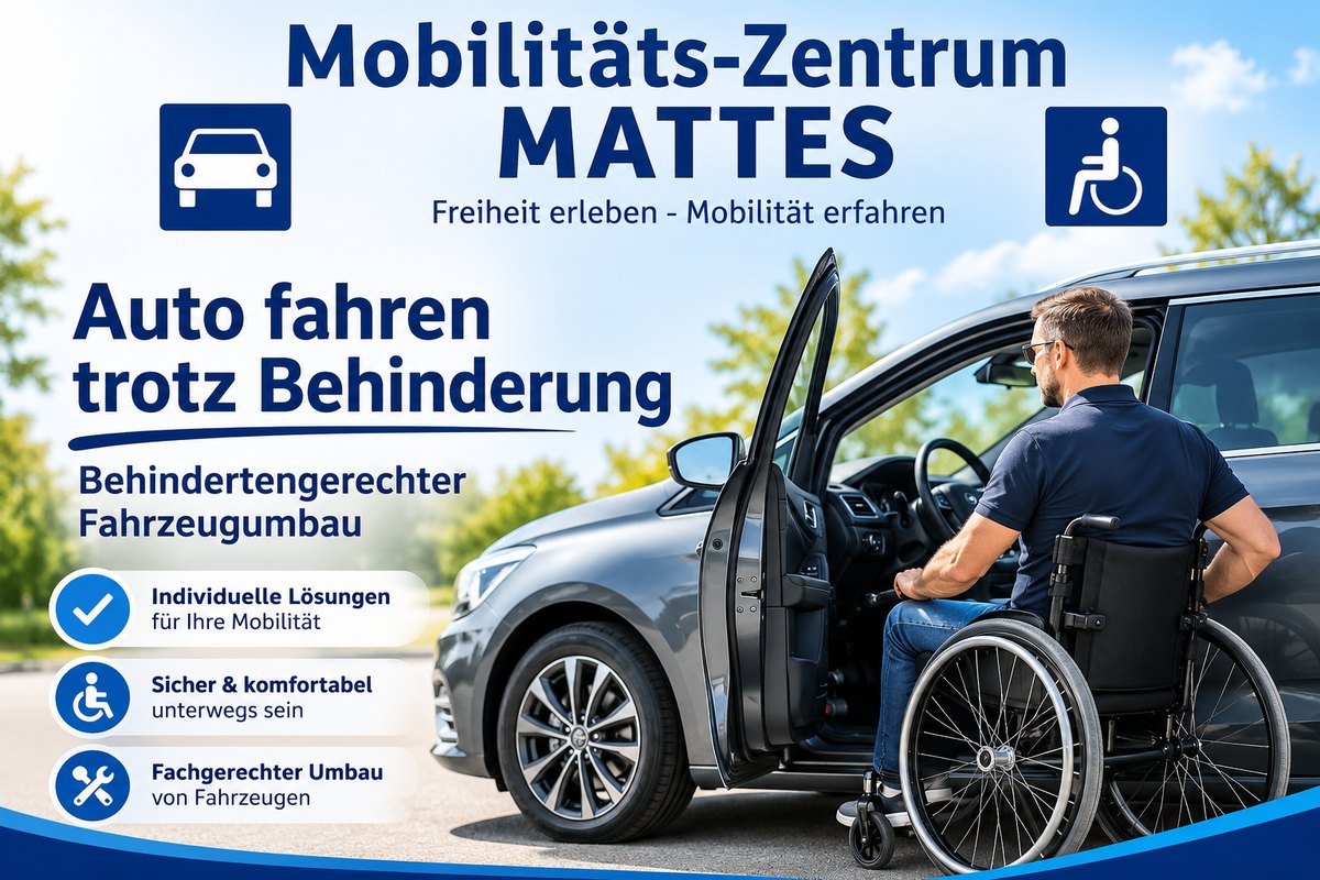 Mobilitäts-Zentrum Mattes – Auto fahren trotz Behinderung, behindertengerechter Fahrzeugumbau